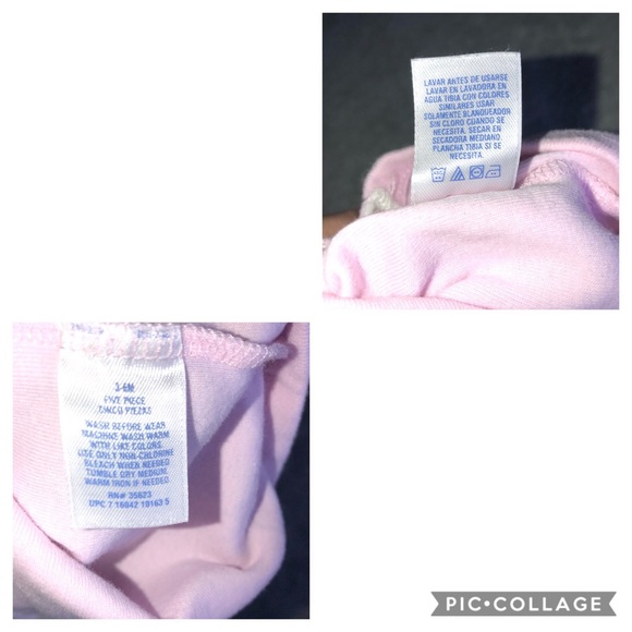 🛍Carter’s pink onesies Sz L and 3-6 Mos - Picture 7 of 8